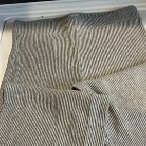 LOFT Ribbed Knit Pants in Light Gray